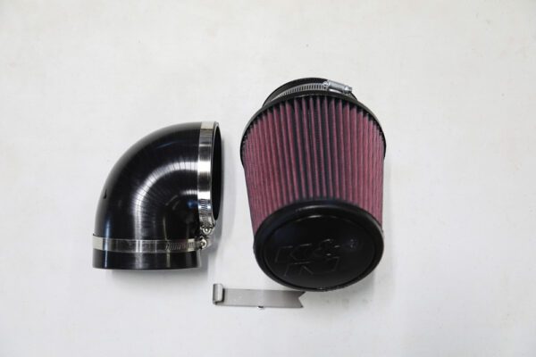 K&N air filter and 90 Degree silicon elbow with holding bracket included